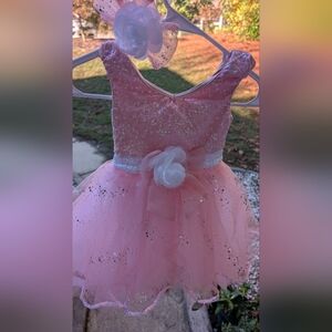 Weissman Pink and White Sparkle Dress